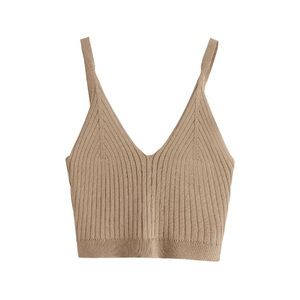 Taupe Crop Top